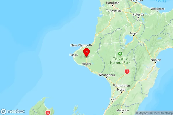 Pohokura and Surrounds, Taranaki Region Map