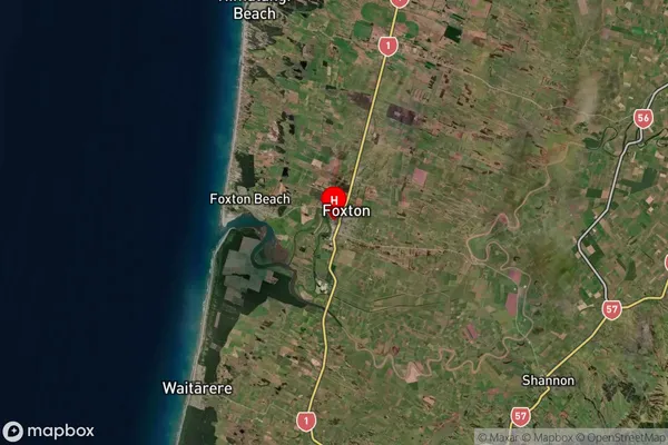 Foxton, Manawatu-Wanganui Satellite Map