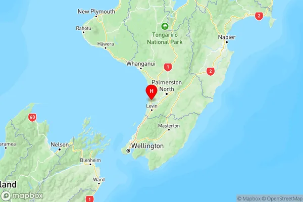 Foxton, Manawatu-Wanganui Region Map