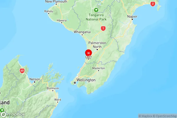 Levin, Manawatu-Wanganui Region Map