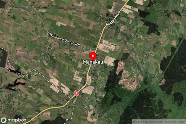 Manakau, Manawatu-Wanganui Satellite Map