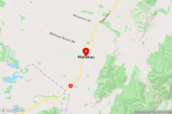 Manakau, Manawatu-Wanganui Region Map