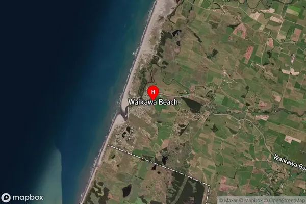 Waikawa Beach, Manawatu-Wanganui Satellite Map