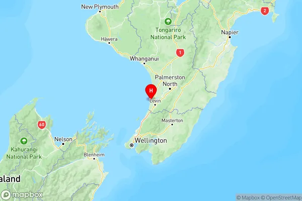 Waitarere Beach, Manawatu-Wanganui Region Map