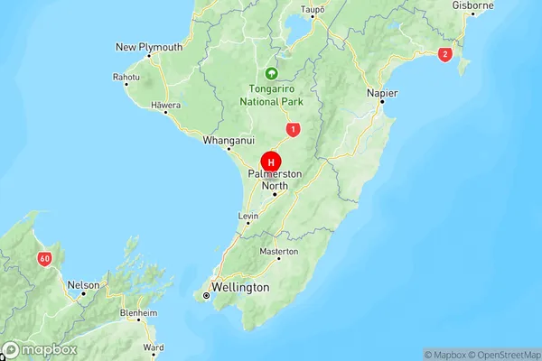 Feilding, Manawatu-Wanganui Region Map