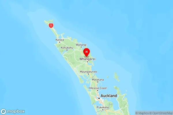 Hikurangi, Northland Region Map