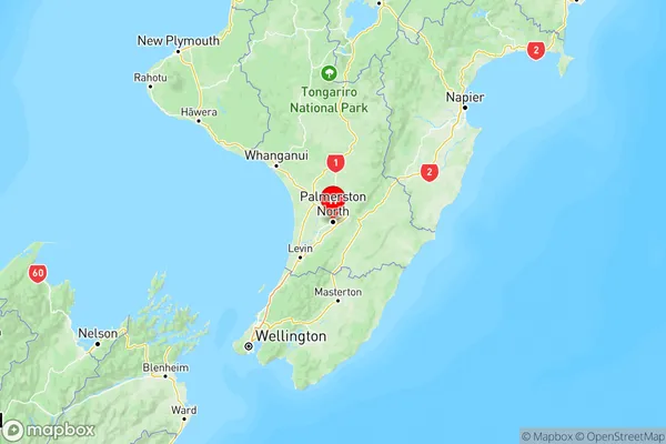 Manawatu, Manawatu-Wanganui Region Map