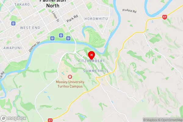 Fitzherbert, Manawatu-Wanganui Region Map