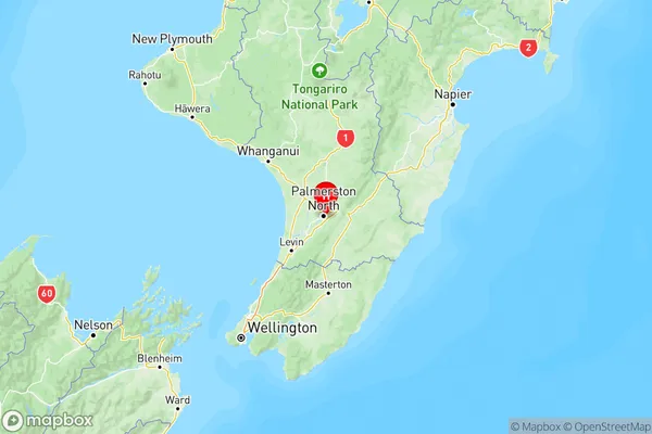 Hokowhitu, Manawatu-Wanganui Region Map