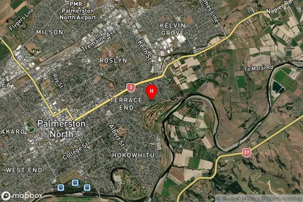 Parklands, Manawatu-Wanganui Satellite Map