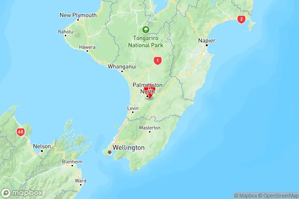 Turitea, Manawatu-Wanganui Region Map