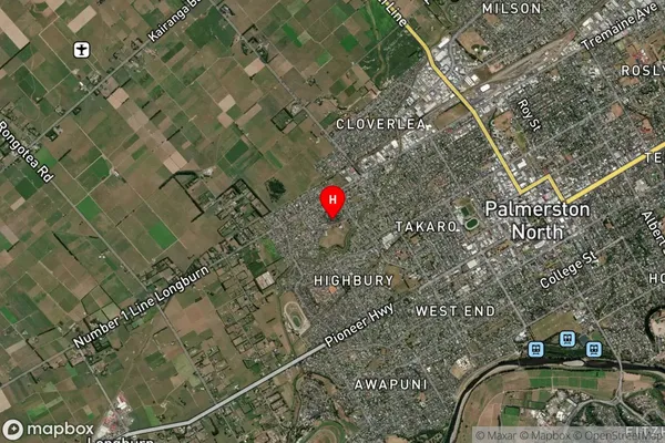 Westbrook, Manawatu-Wanganui Satellite Map