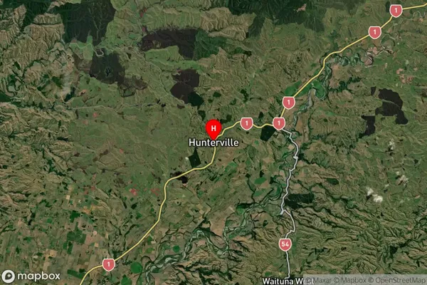 Hunterville, Manawatu-Wanganui Satellite Map