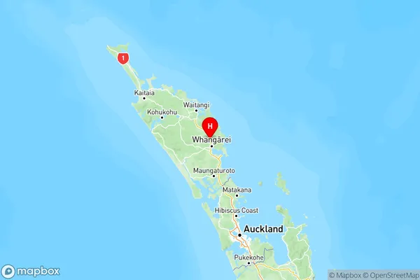 Kauri, Northland Region Map