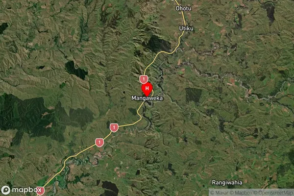 Mangaweka, Manawatu-Wanganui Satellite Map