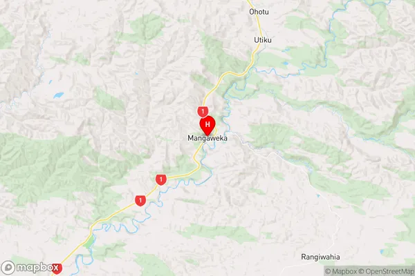 Mangaweka, Manawatu-Wanganui Region Map