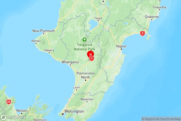 Mangaweka, Manawatu-Wanganui Region Map