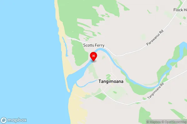 Parewanui Scott's Ferry, Manawatu-Wanganui Region Map