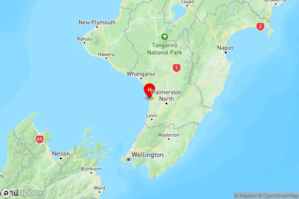 Parewanui Scott's Ferry, Manawatu-Wanganui Region Map