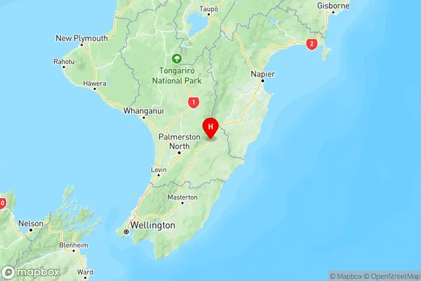 Dannevirke, Manawatu-Wanganui Region Map