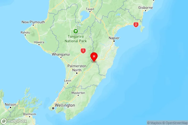 Norsewood, Manawatu-Wanganui Region Map