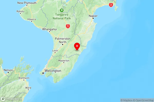 Pongaroa, Manawatu-Wanganui Region Map