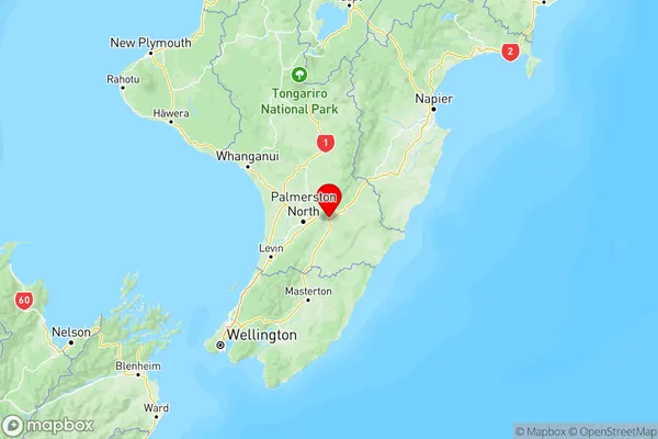 Woodville, Manawatu-Wanganui Region Map