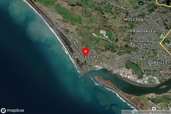 Castlecliff, Manawatu-Wanganui Satellite Map