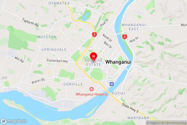 College Estate, Manawatu-Wanganui Region Map