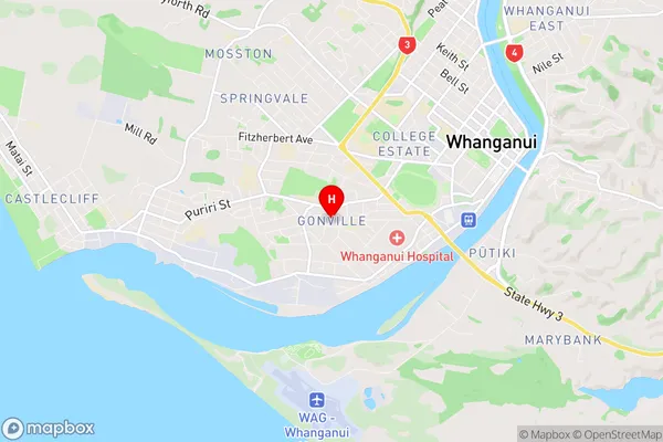 Gonville, Manawatu-Wanganui Region Map