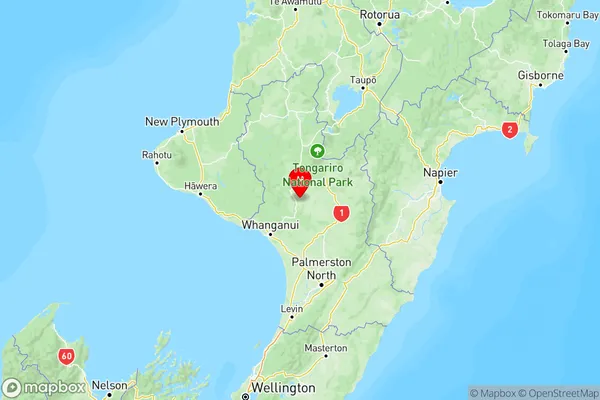 Kakatahi, Manawatu-Wanganui Region Map