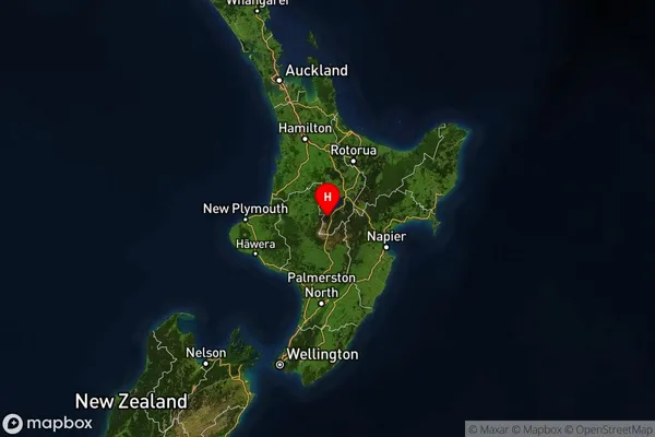 Central North Island, Central North Island Satellite Map