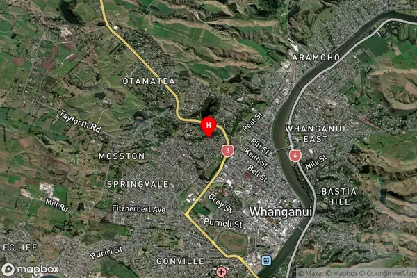 Saint Johns Hill, Manawatu-Wanganui Satellite Map