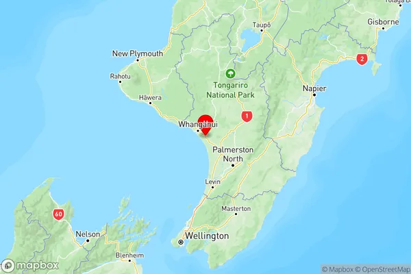 Whangaehu, Manawatu-Wanganui Region Map