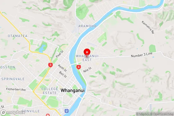 Whanganui East, Manawatu-Wanganui Region Map