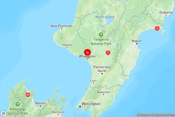 Whanganui East, Manawatu-Wanganui Region Map