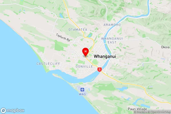 Whanganui, Manawatu-Wanganui Region Map