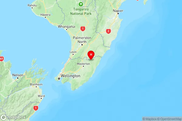 Bideford, Wellington Region Map