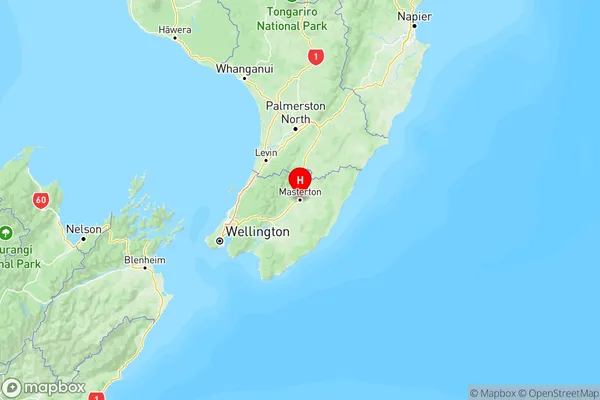 Masterton, Wellington Region Map