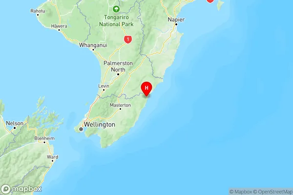 Mataikona, Wellington Region Map