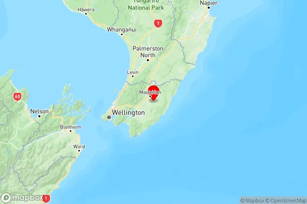 Te Whiti, Wellington Region Map