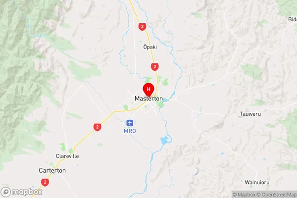 Masterton, Wellington Region Map