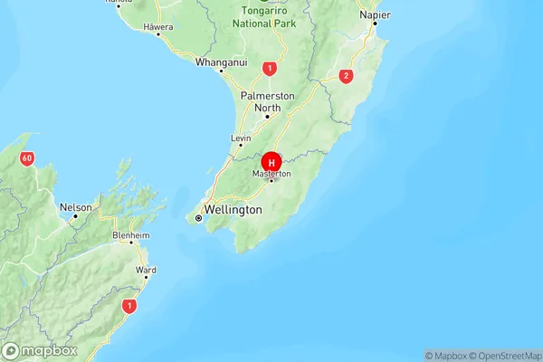 Masterton, Wellington Region Map