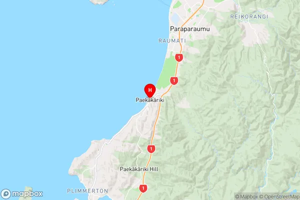 Paekakariki, Wellington Region Map