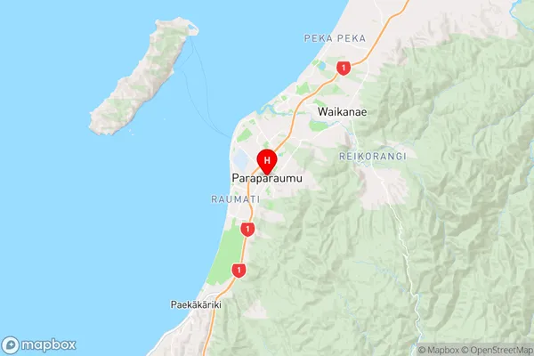 Paraparaumu, Wellington Region Map