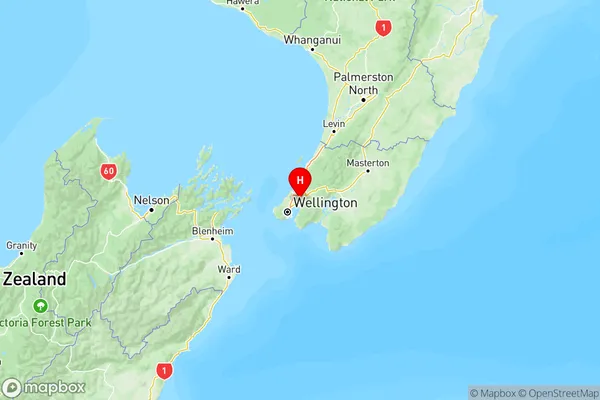 Belmont, Wellington Region Map