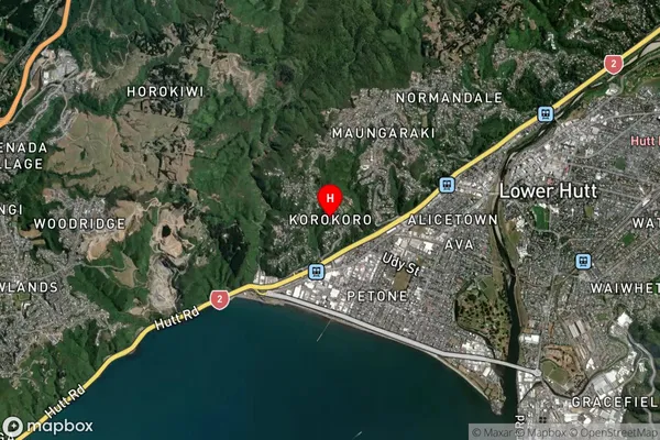 Korokoro, Wellington Satellite Map