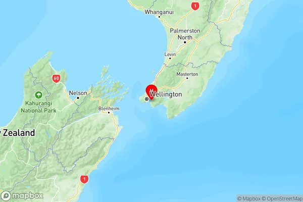 Pencarrow Head, Wellington Region Map
