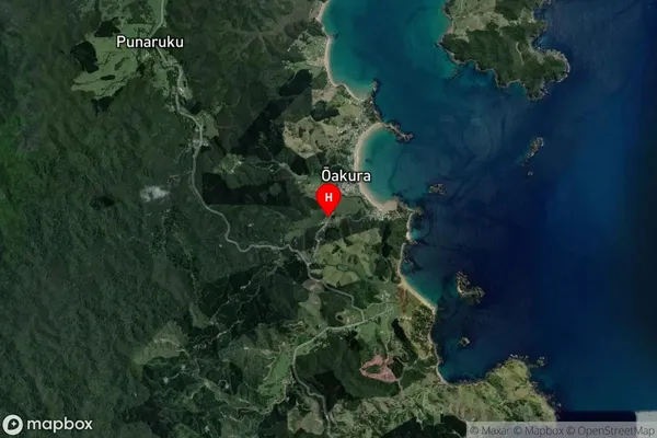 Oakura Coast, Northland Satellite Map