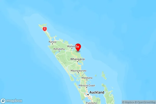 Oakura Coast, Northland Region Map